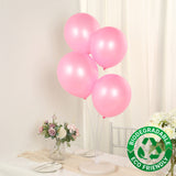 50 Pack Pink Biodegradable Balloons, 12 Thickened Extra Strong Eco-friendly Latex