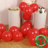 50 Pack Red Biodegradable Balloons, Thickened Extra Strong Eco-friendly Latex Helium