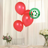 50 Pack Red Biodegradable Balloons, Thickened Extra Strong Eco-friendly Latex Helium