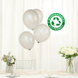 50 Pack White Biodegradable Balloons, 12 Thickened Extra Strong Eco-friendly Latex Helium