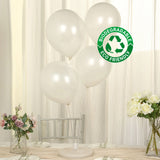 50 Pack White Biodegradable Balloons, 12 Thickened Extra Strong Eco-friendly Latex