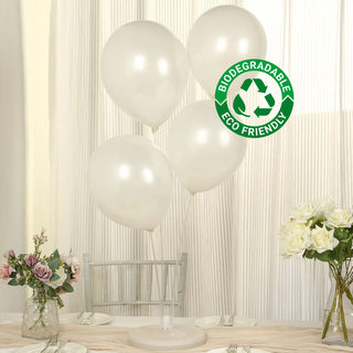 <h3 style="margin-left:0px;"><strong>Radiant Pearl White Biodegradable Balloons</strong>