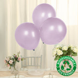 10 Pack Lavender Lilac Biodegradable Balloons, 18" Thickened Extra Strong Eco-friendly Latex