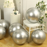 10 Pack Silver Biodegradable Balloons, 18" Thickened Extra Strong Eco-friendly Latex Helium