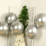 10 Pack Silver Biodegradable Balloons, 18" Thickened Extra Strong Eco-friendly Latex Helium