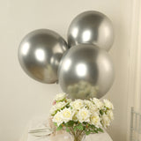 10 Pack Silver Biodegradable Balloons, 18" Thickened Extra Strong Eco-friendly Latex Helium