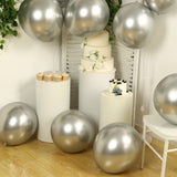 10 Pack Silver Biodegradable Balloons, 18" Thickened Extra Strong Eco-friendly Latex Helium