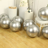 10 Pack Silver Biodegradable Balloons, 18" Thickened Extra Strong Eco-friendly Latex Helium