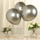 10 Pack Silver Biodegradable Balloons, 18" Thickened Extra Strong Eco-friendly Latex Helium