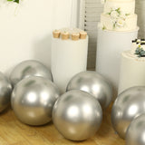 10 Pack Silver Biodegradable Balloons, 18" Thickened Extra Strong Eco-friendly Latex Helium