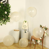 5 Pack Large Clear Biodegradable Balloons, 36" Thickened Extra Strong Eco-friendly Latex Helium