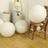 5 Pack Large Off White Biodegradable Balloons, 36" Thickened Extra Strong Eco-friendly Latex Helium