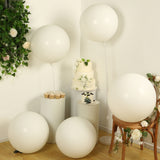 5 Pack Large Off White Biodegradable Balloons, 36" Thickened Extra Strong Eco-friendly Latex Helium