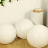 5 Pack Large Off White Biodegradable Balloons, 36" Thickened Extra Strong Eco-friendly Latex Helium