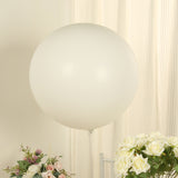 5 Pack Large Off White Biodegradable Balloons, 36" Thickened Extra Strong Eco-friendly Latex Helium