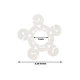 Clear Flower-Shaped Balloon Clip Connectors – 100 Pcs Plastic Clips for Balloon Arch, Garland & Party Decoration Supplies