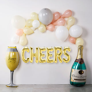 Add a Touch of Magic with our Champagne Bottle and Glass Mylar Foil Balloons