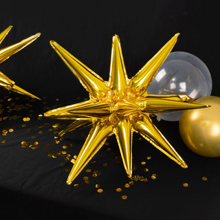 Create Unforgettable Memories with our Metallic Gold Starburst Mylar Latex Free Balloons