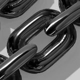 30-Pack 24inch Black Chain Foil Balloons – Jumbo Link Mylar Balloons for 90s Hip Hop Party Arches