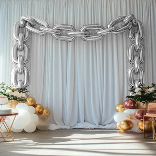 Silver Chain Foil Balloons for Party Decorations