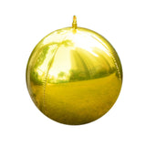 4-Pack Gold 4D Orbz Balloons, Metallic Mylar Foil Sphere Balloons for Party Supplies, Helium#whtbkgd