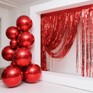<strong>Metallic Red Orbz Foil Balloons for Striking Party Displays</strong>