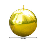 4-Pack Gold 4D Orbz Balloons, Metallic Mylar Foil Sphere Balloons for Party Supplies