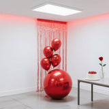 4-Pack Metallic Red Sphere Balloons, 39" Orbz Mylar Balloons Helium or Air-Filled Party Supplies