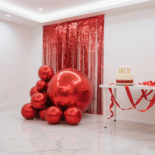 <strong>Metallic Red Orbz Mylar Balloons</strong>