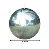 2-Pack Metallic Silver Sphere Balloons, Orbz Mylar Balloons Helium or Air-Filled