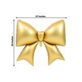 Gold balloon bow, 27x29 inches, perfect for celebrations.