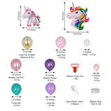 108 Pack | Turquoise, Purple and Pink Unicorn DIY Balloon Garland Arch Kit