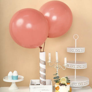 Add a Touch of Elegance to Your Event with 10 Pack | 18" Matte Pastel Dusty Rose Helium/Air Latex Party Balloons