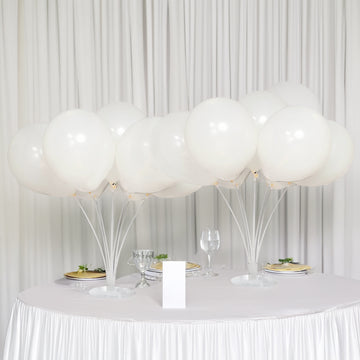 2 Pack Clear Balloon Centerpieces Holder, 30" Table Top Balloon Stand Stick Kit