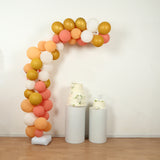 Set of 2 Free Bending White Balloon Column Stand Kit, Half Arch Balloon Tower Stands Water Base