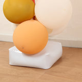 Set of 2 Free Bending White Balloon Column Stand Kit, Half Arch Balloon Tower Stands Water Base