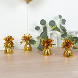 6 Pack | 5inch Metallic Gold Foil Tassel Top Party Balloon Weights, 5.5oz