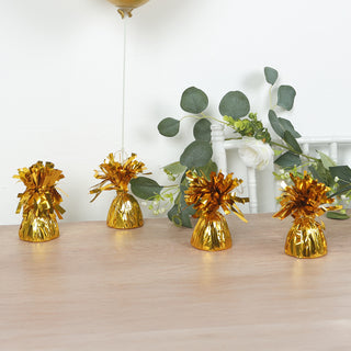 Add a Touch of Glamour to Your Party with Metallic Gold Foil Tassel Balloon Weights