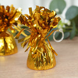 6 Pack | 5inch Metallic Gold Foil Tassel Top Party Balloon Weights, 5.5oz