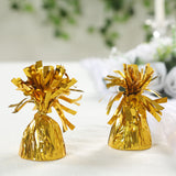 6 Pack | 5inch Metallic Gold Foil Tassel Top Party Balloon Weights, 5.5oz