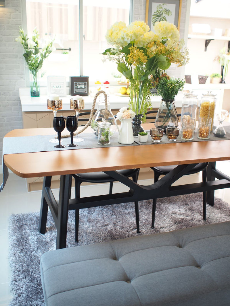 Kitchen countertop terrariums and plants
