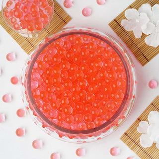 Add Vibrant Elegance to Your Décor with Large Red Nontoxic Jelly Ball Water Bead Vase Fillers