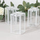 25 Pack Clear Rectangle Candy Gift Boxes With Bowknot and White Lace Pattern