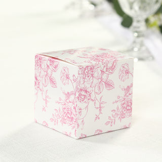 <span style="background-color:transparent;color:#000000;">Charming Elegance: White and Pink French Toile Gift Boxes</span>