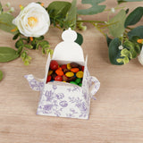 25 Pack 5x4inch Mini Teapot Favor Boxes – White Lavender French Toile Design Gift Boxes