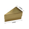 10 Pack | 5x3inch Metallic Gold Single Slice Paper Cake Boxes