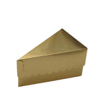 10 Pack | 5x3inch Metallic Gold Single Slice Paper Cake Boxes#whtbkgd