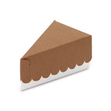 10 Pack | 5x3inch Natural / White Single Paper Cake Boxes, Triangular Slice Dessert Box#whtbkgd