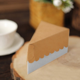 Elegant Natural Brown Single Slice Cake Boxes for a Touch of Class