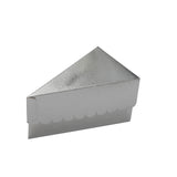 10 Pack | 5x3inch Metallic Silver Single Slice Paper Cake Boxes#whtbkgd